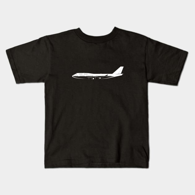 Boeing 747-400 Silhouette Kids T-Shirt by Car-Silhouettes